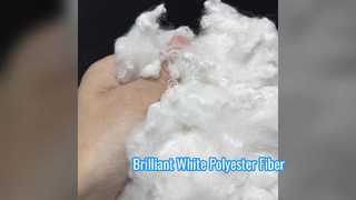 2D×38mm Bright White Polyester Fiber High Lustre Nonwoven Raw Material