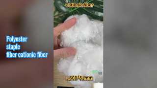 Polyester staple fiber cationic fiber