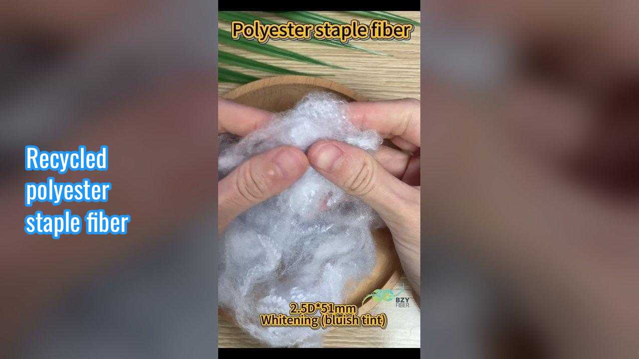 Good price Recycled polyester staple fiber 2.5D Whitening （bluish tint）Suitable for making yarn High quality raw materials online