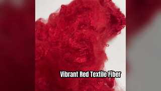 2.78D×38MM Solid Red Polyester Staple Fiber, High Elastic Color Uniform Fiber for Textile Factory