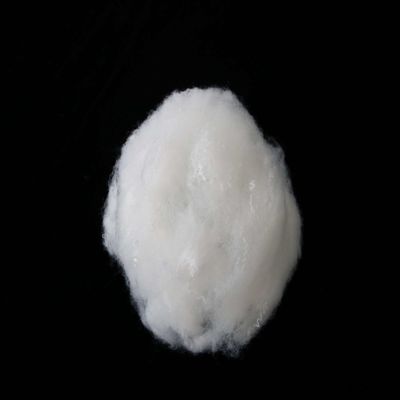 Buy Recycled 15D Fire Retardant Fiber Recycled PSF White Fibre For Plush Toy online manufacture