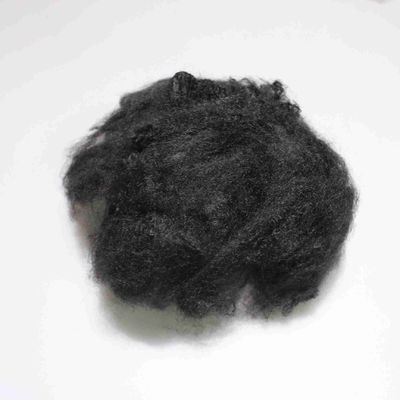 Buy Hollow Staple Polyester Fibre 6.67D Black Man Made Staple Fibres For Mattress online manufacture