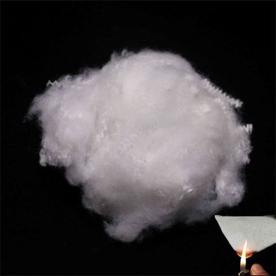 Buy Recycled A1 Hollow Fire Retardant Fiber 64mm White Polyester Staple Fiber online manufacture