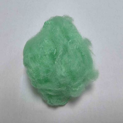 Buy PET Recycled Polyester Staple Fibre 51mm Green PSF For Stuffed Toys online manufacture