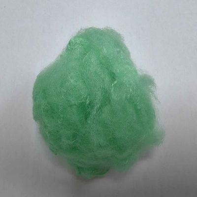 Buy 2.5D Green Recycled Polyester Fiber Customized Crimp Polyester Short Cut Fiber online manufacture