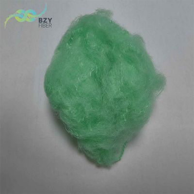 Buy Dope Dyed Recycled Green Polyester Natural Fibre For Production Of Spinning online manufacture