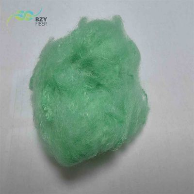 Buy Recycled PET Polyester Staple Fibres Green 2.5D PSF For Yarns Production online manufacture
