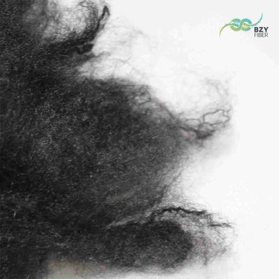 Buy Regenerated 65mm Black Dope Dyed Hollow Polyester Staple Fibers For Sofa Filling online manufacture