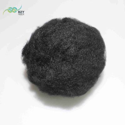 Buy 64mm Black Dope Dyed Recycled Non Siliconized Dope Dyed Viscose Fibre online manufacture