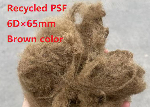 Good price 6D×65mm Polyester staple fiber 100% Polyester Chip Raw Material Polyester Staple Fiber with Good Impact Resistance and Round Shape online