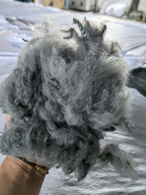 Good price Recycled Polyester Staple Fiber 2.5D 51mm Grey OEKO-TEX Certified online