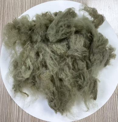 Good price Recycled Polyester Staple Fiber with 255-265°C Melting Point and Last Fastener 4 Or Above in Army Green online
