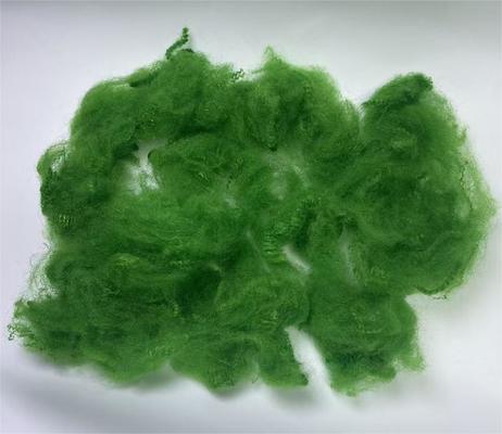 Good price Recycled Polyester Staple Fiber 4.5D 51mm Green with 0.4-0.5% Moisture Regain and Excellent UV Resistance online