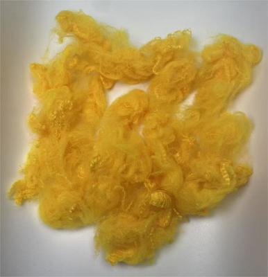 Good price Golden Yellow Highly Durable UV Protection Recycled Polyester Staple Fiber 2.5D 51mm for Versatile Applications online