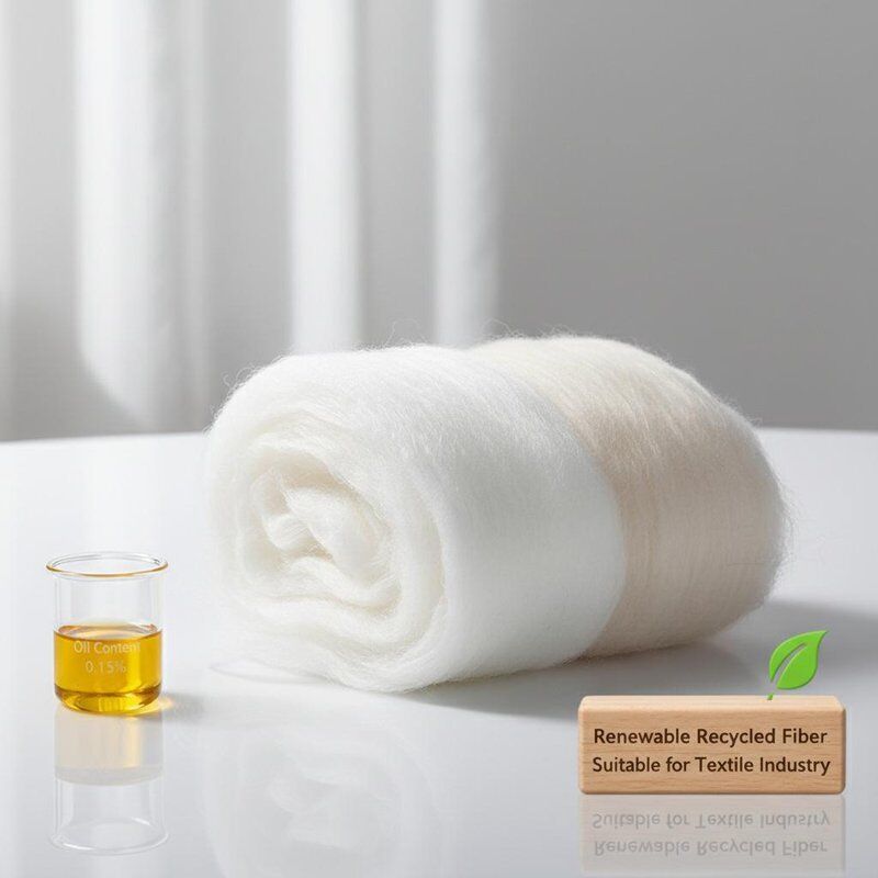 Silicone Coated Recycled Polyester Staple Fiber