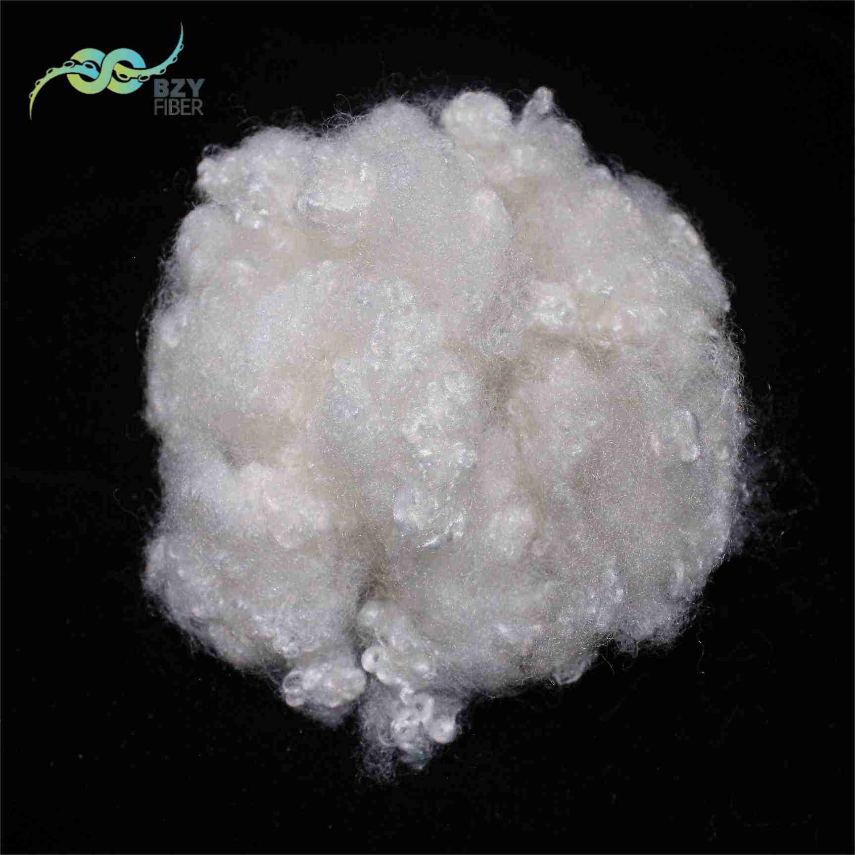 Recycled Hollow Conjugated Fiber Flame Retardant Coiled 64mm Staple Fiber