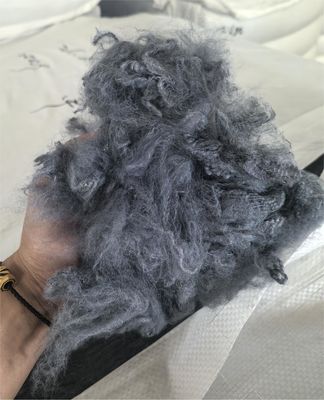 Good price Recycled Polyester Staple Fiber 2.5D 51mm Dark Gray online