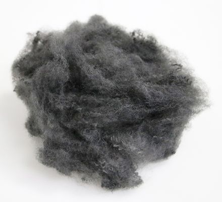 quality Virgin Polyester Staple Fiber 8.89D 65mm Grey for Automotive Interiors factory