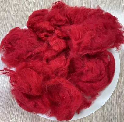Good price Recycled Polyester Staple Fiber 4.5D 51mm Flag Red A Grade online