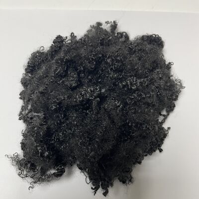 black Flame Retardant 3D Polyester Staple Fiber with 64mm Length for Bedding and Industrial Filtration