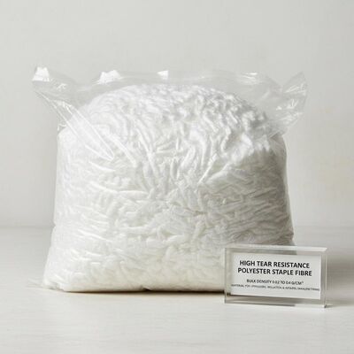 Good price High Tear Resistance Polyester Staple Fiber with Low Oil Content and Bulk Density 0.02 to 0.04 g/cm3 for Upholstery and Apparel online