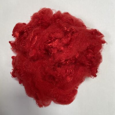 Good price For Textile Spinning Yarn Making 2.78D*38MM bright red polyester staple fiber，High Elastic Color Uniform Fiber online